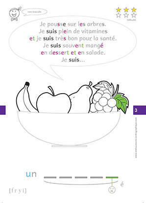 Cartes d'encodage 'FRUIT'